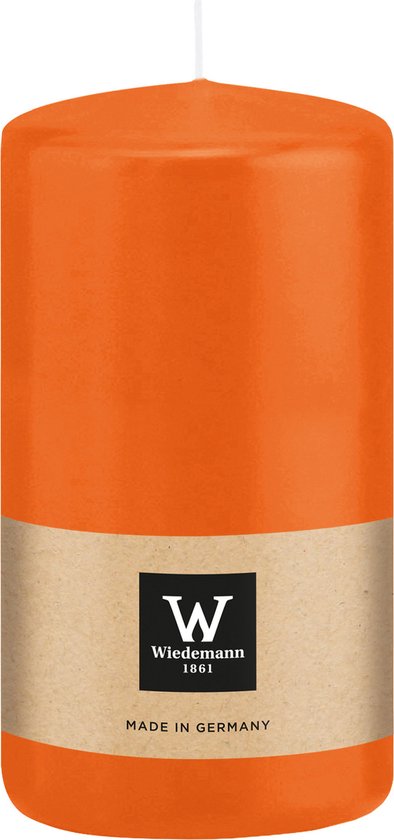 Wiedemann Stumpenkerze orange, 12 × 6 cm, 33 Brennstunden