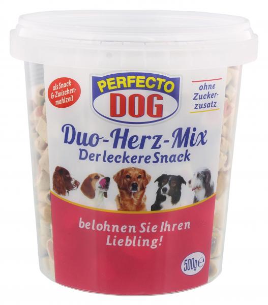 Perfecto Dog Duo-Herz-Mix 500 g, Eimer