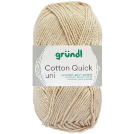 Gründl Cotton Quick uni 50 g, Farbe 102 Sand