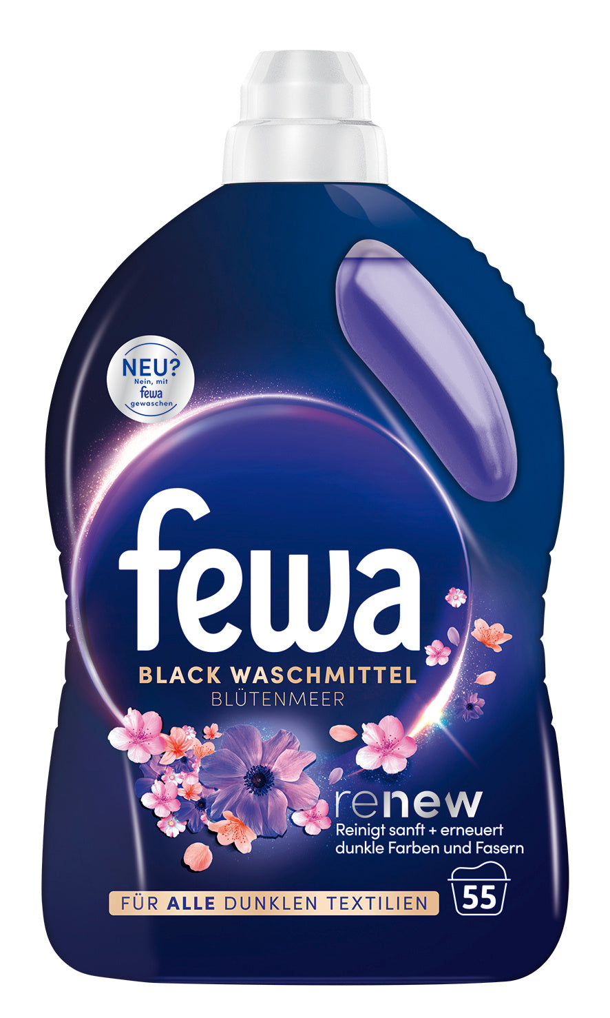 Fewa Black Waschmittel Blütenmeer, 55 Waschgänge, 2,75 l
