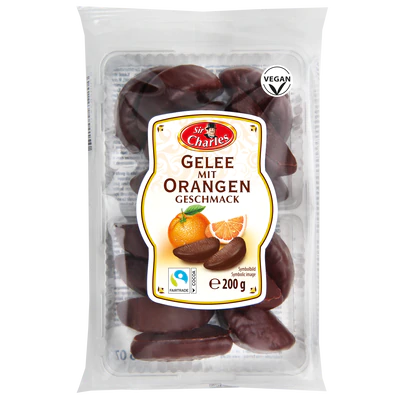 Gelee schokoliert mit Orangengeschmack 200 g