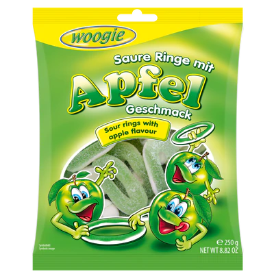 Woogie Saure Apfelringe 250 g