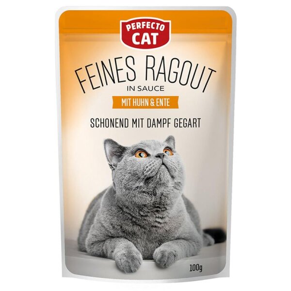 Perfecto Cat Feines Ragout mit Huhn und Ente, 100 g