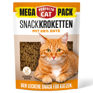 Perfecto Cat Mega-Pack Katzensnack-Kroketten mit 28 % Ente, 150 g