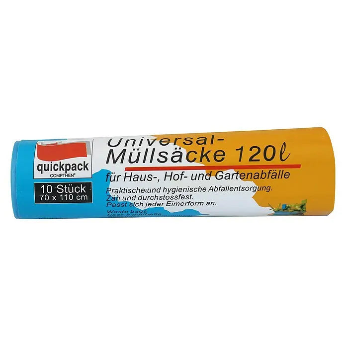 Quickpack Müllbeutel 120 l, blau, 10 Stück