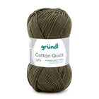 Gründl Cotton Quick Uni Baumwollgarn, 50 g, Farbe 168 Schwarzgrün