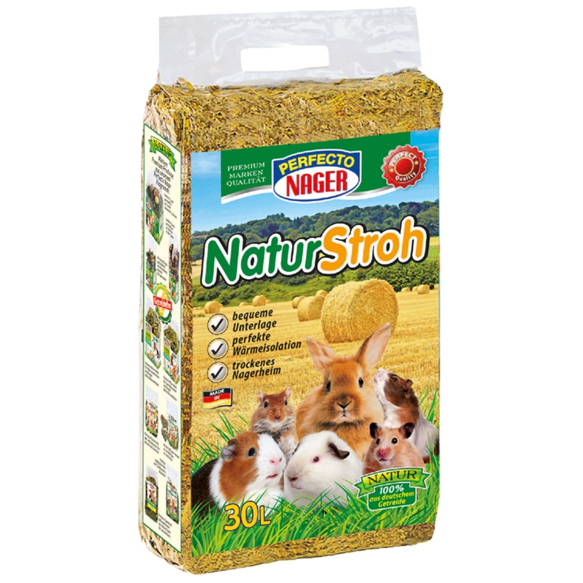 Perfecto Nager Natur Stroh gepresst 30 l / 1000 g