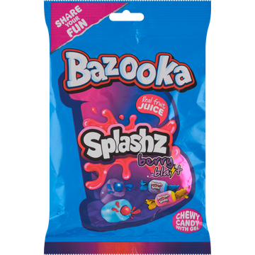 Bazooka Splashz Berry Blast 120 g