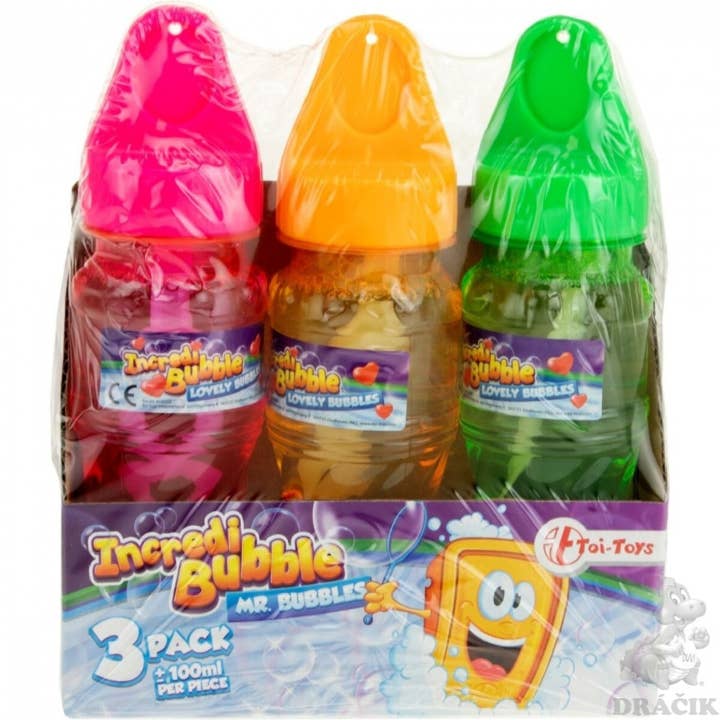 Seifenblasen-Set mit 3 Fläschchen, je 100 ml