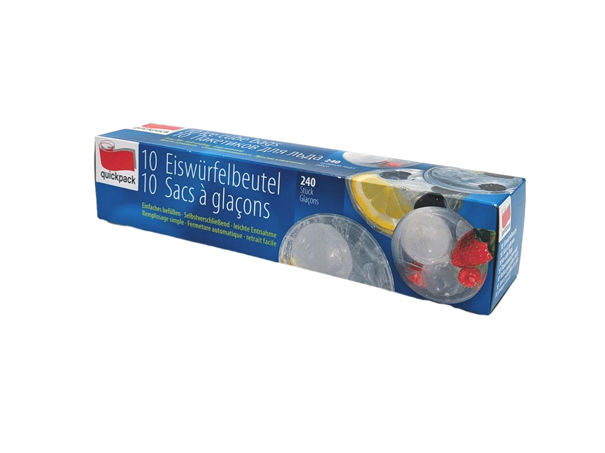 Quickpack Eiswürfelbeutel für 240 Eiswürfel, 10 Beutel