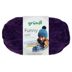 Gründl Funny uni Chenillegarn 100 g aubergine