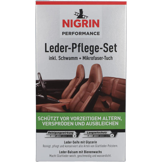 NIGRIN Performance Leder-Pflege-Set Seife und Balsam