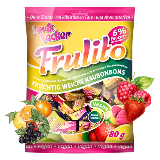 LOUIS LECKER Frulito fruchtige Kaubonbons 80 g