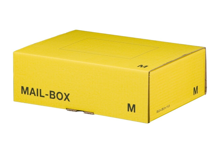 smartboxpro MAIL-BOX M, gelb, 331 × 241 × 104 mm, 20 Stück