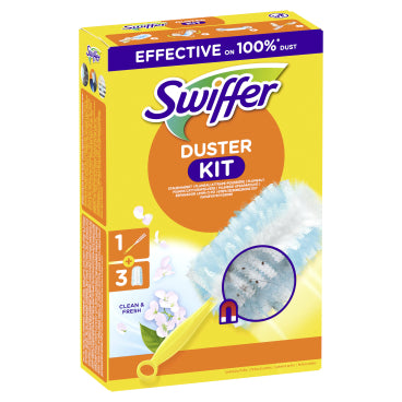 Swiffer Staubmagnet Duster Kit mit Duft, Griff + 3 Tücher