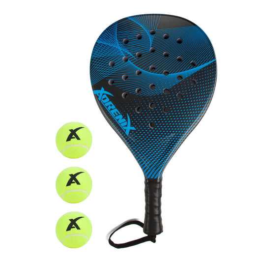 Padel-Set mit Schläger und 3 Bällen – Blau