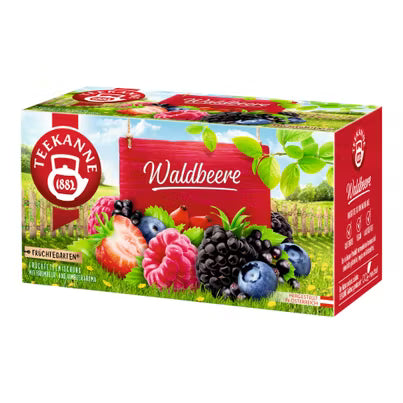 TEEKANNE Früchtegarten Waldbeere Tee, 20 Beutel, 60 g