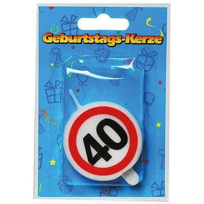 Kerze „40“ für Geburtstagstorte