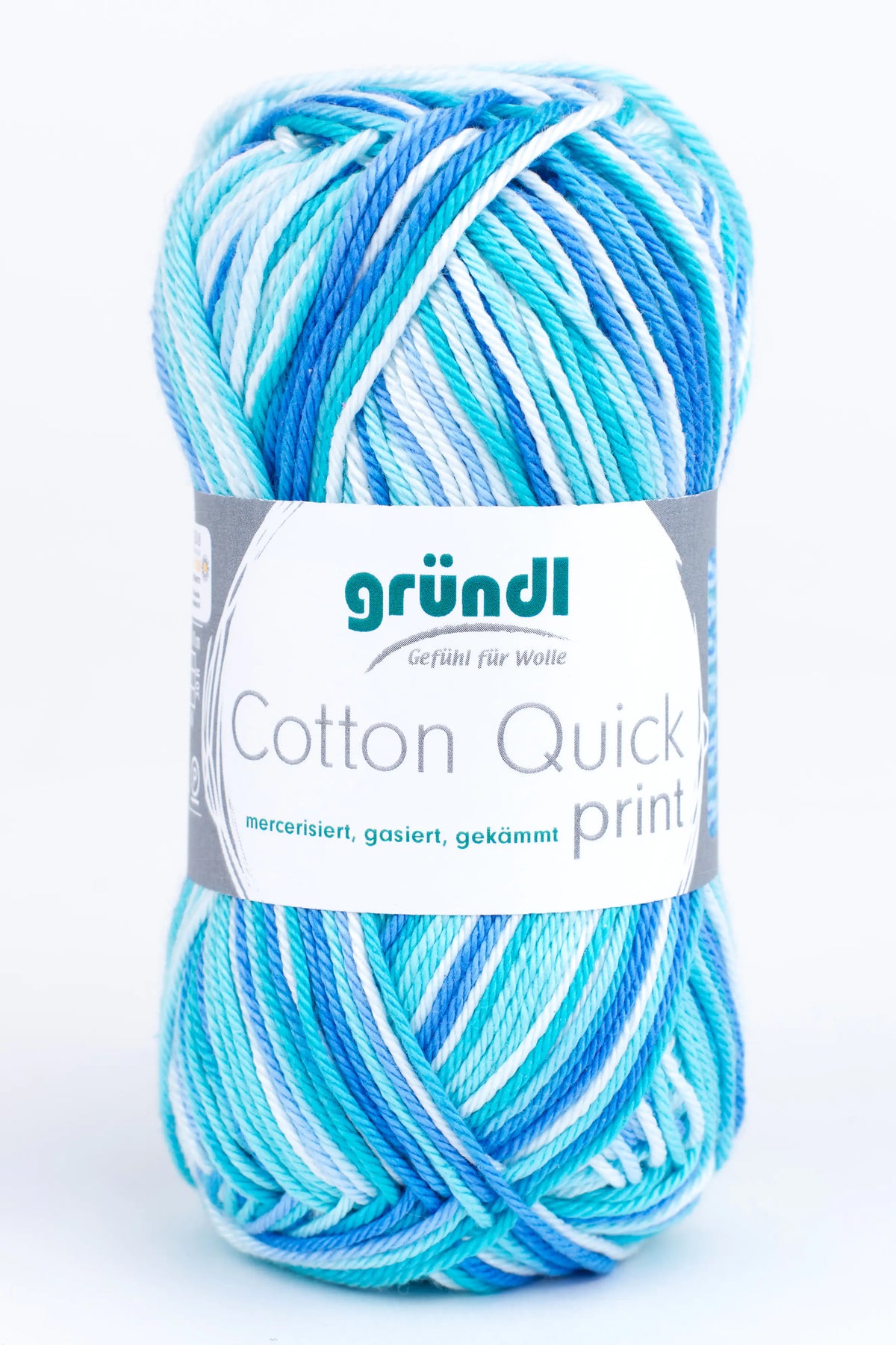 Gründl Cotton Quick Print 183 Aqua multicolor, 50 g
