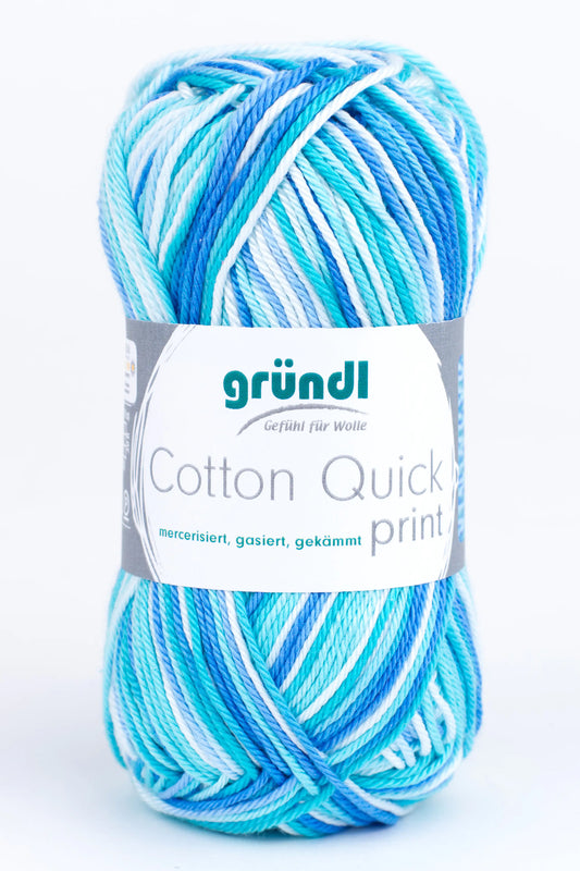 Gründl Cotton Quick Print 183 Aqua multicolor, 50 g