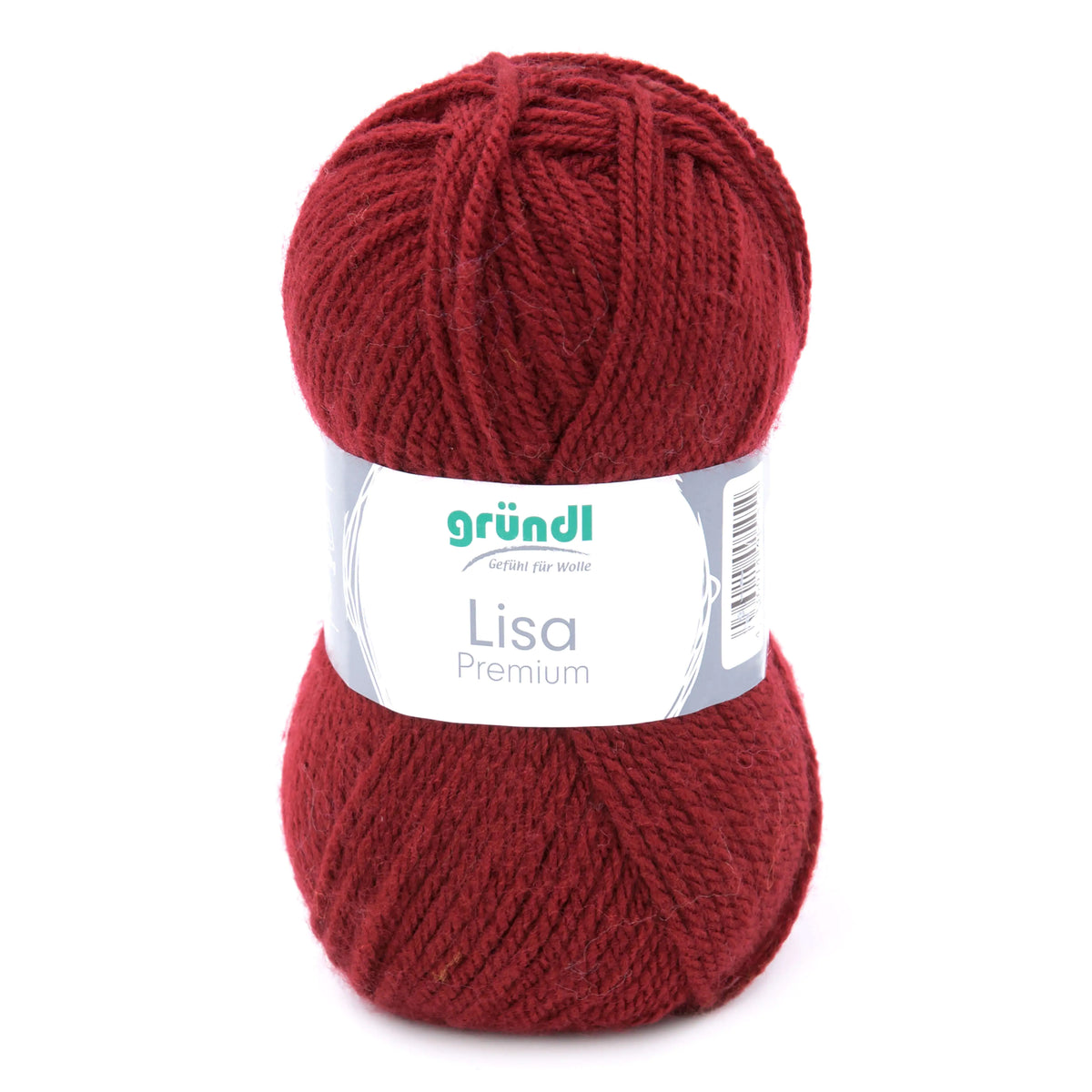 Gründl Lisa Premium uni Strickgarn, 50 g, Bordeaux