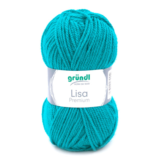 Gründl Lisa Premium uni Strickgarn 50 g petrol