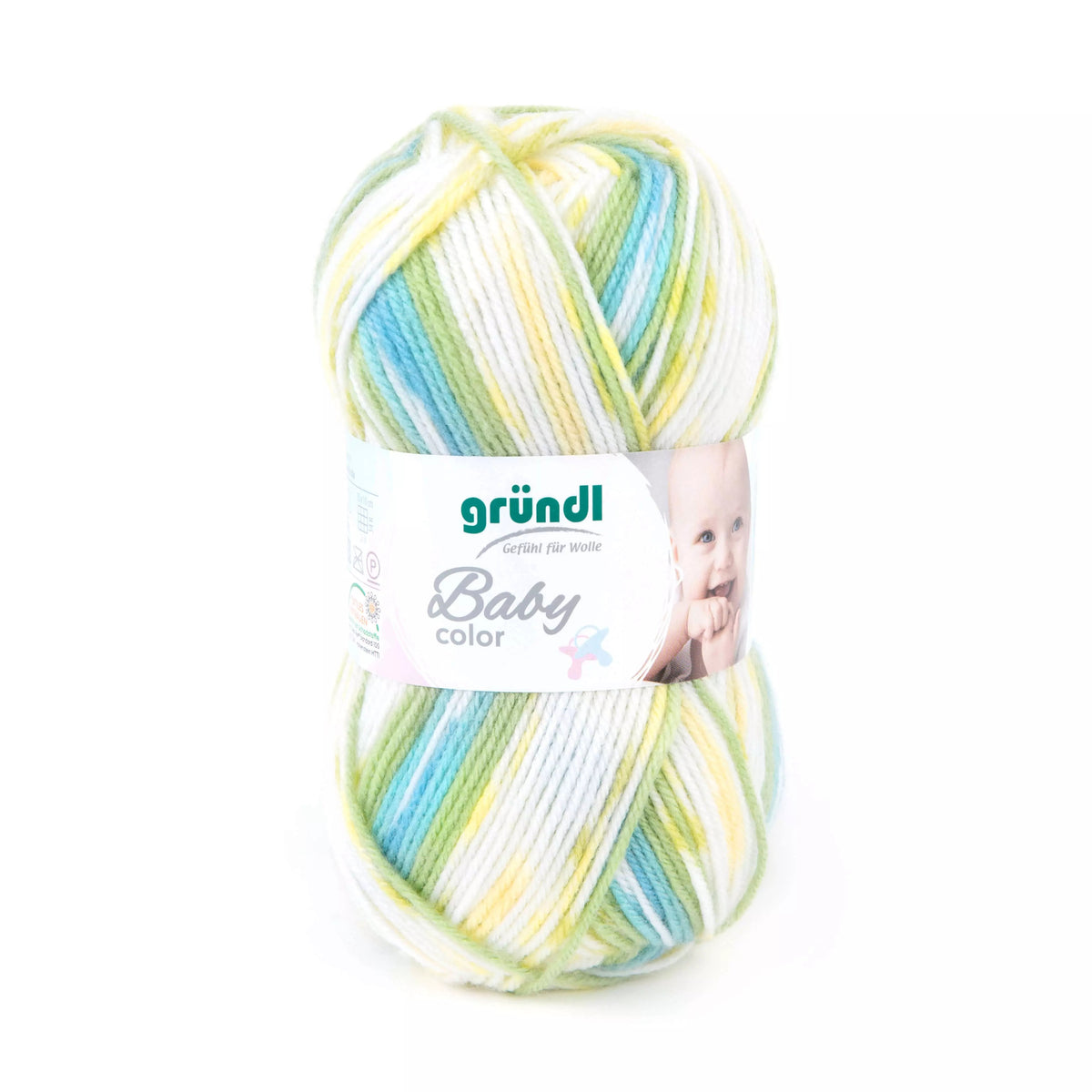 GRÜNDL Garn Baby Color 50 g grün/gelb/weiß