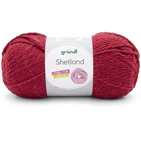 Gründl Shetland Wolle 100 g rot