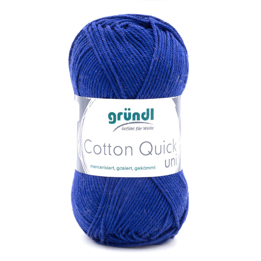 Gründl Cotton Quick uni Baumwollgarn 50 g, marineblau (Farbe 135)