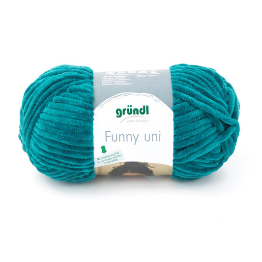 Gründl Funny uni Chenillegarn 100 g petrol