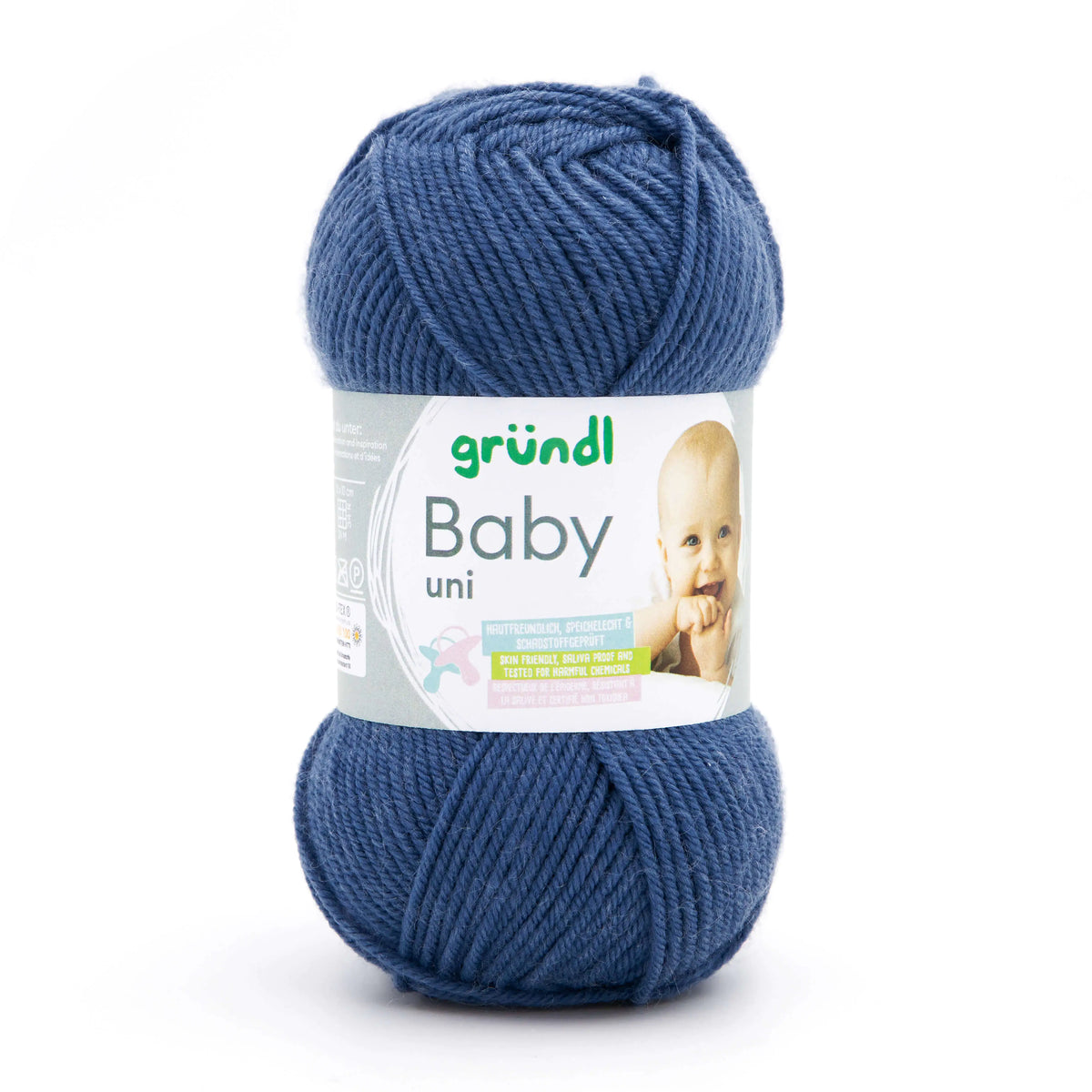Gründl Baby uni Strickgarn 50 g jeans