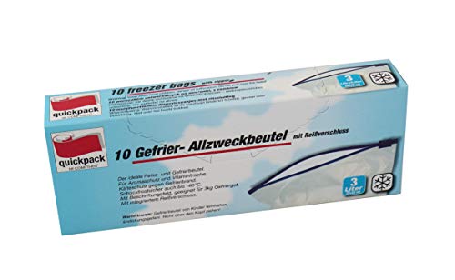 Quickpack Gefrierbeutel mit Reißverschluss 3 Liter