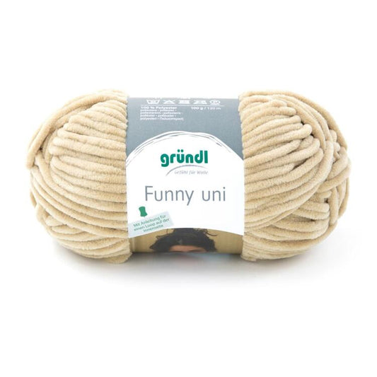 Gründl Funny uni Chenillegarn 100 g beige