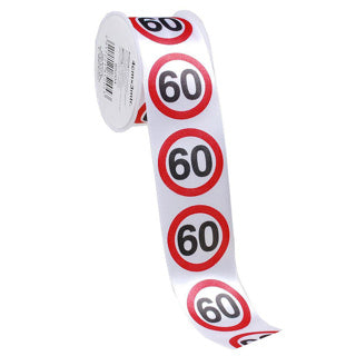 Geschenkband „60“ – 3 m x 4 cm