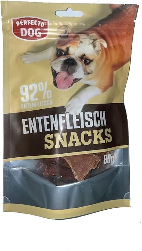 Perfecto Dog Entenfleisch-Snacks mit 92 % Entenfleisch 80 g