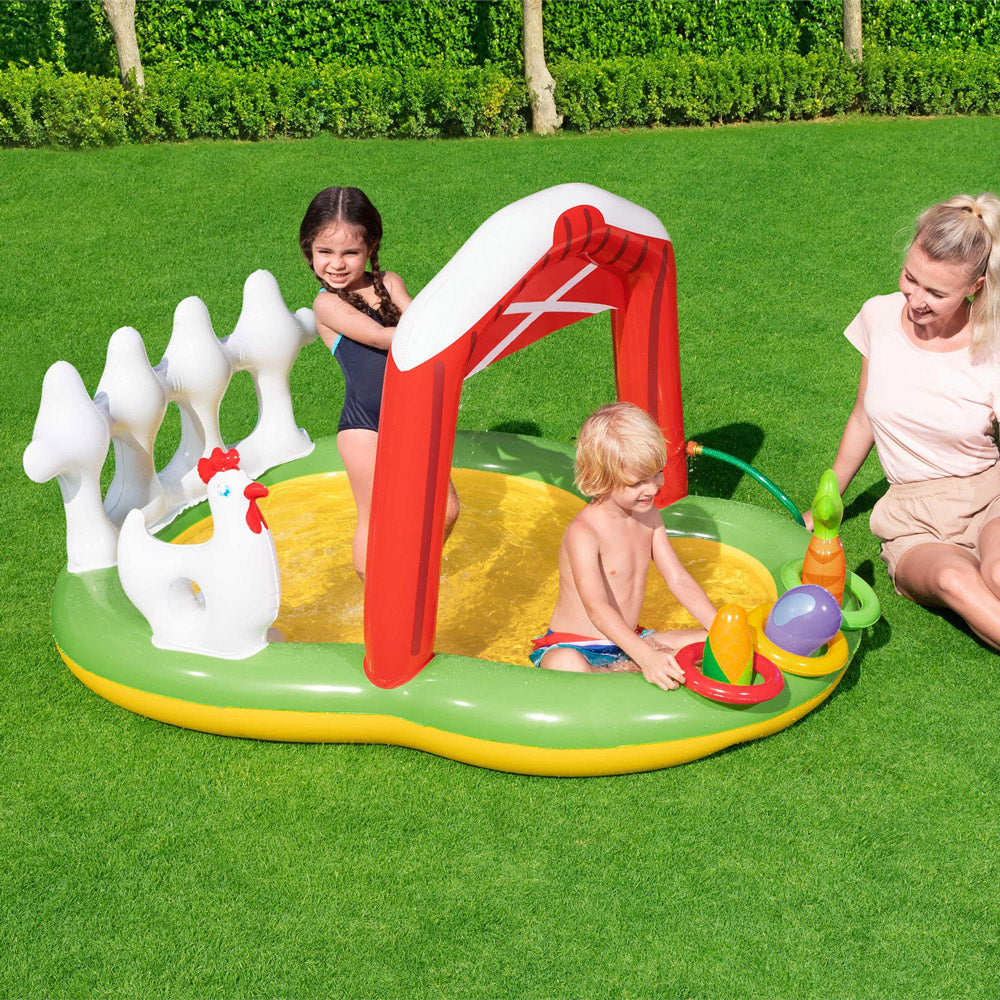 Bestway aufblasbares Wasserspielcenter Bauernhof, 175 × 147 × 102 cm