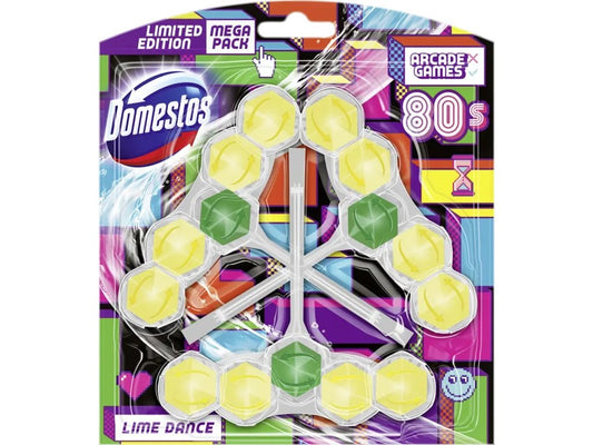 Domestos Power 5 Toilettensteine Lime Dance, limitierte Edition, 3 × 55 g