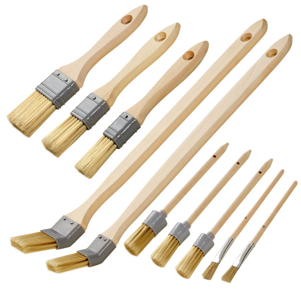 Color Expert Pinsel-Set, 10-teilig, Kunstborste mit Holzstielen