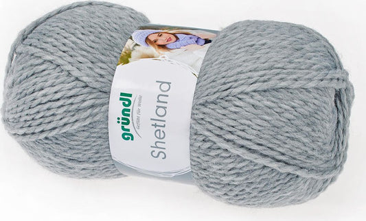 Gründl Shetland Strickgarn grau (Farbe 14), 100 g