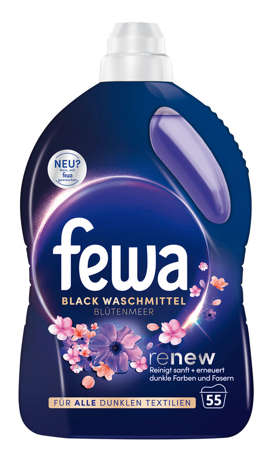 Fewa Black Waschmittel Blütenmeer, 55 Waschgänge, 2,75 l