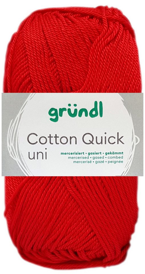 Gründl Cotton Quick Uni 50 g, Farbe 147 Rot