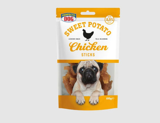 Perfecto Dog Süßkartoffel-Hähnchen-Sticks 100 g