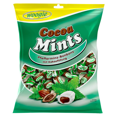 Woogie Pfefferminz-Bonbons mit Kakaofüllung 150 g