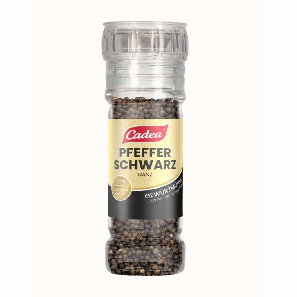 Cadea Gewürzmühle Pfeffer schwarz ganz 50 g