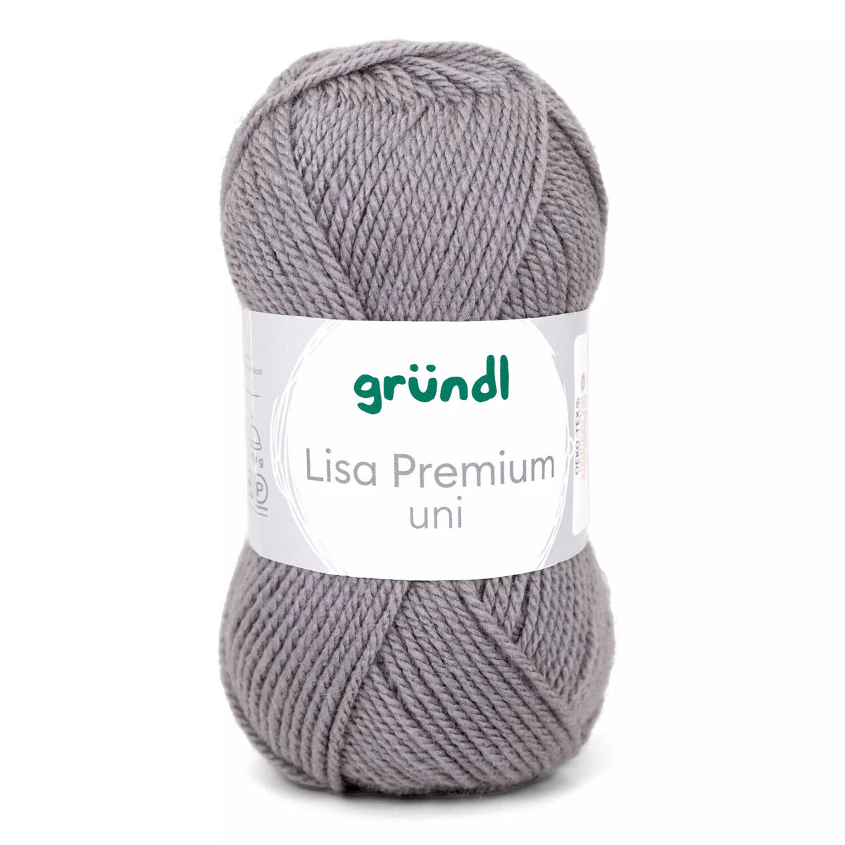 Gründl Lisa Premium uni Strickgarn 50 g kieselgrau