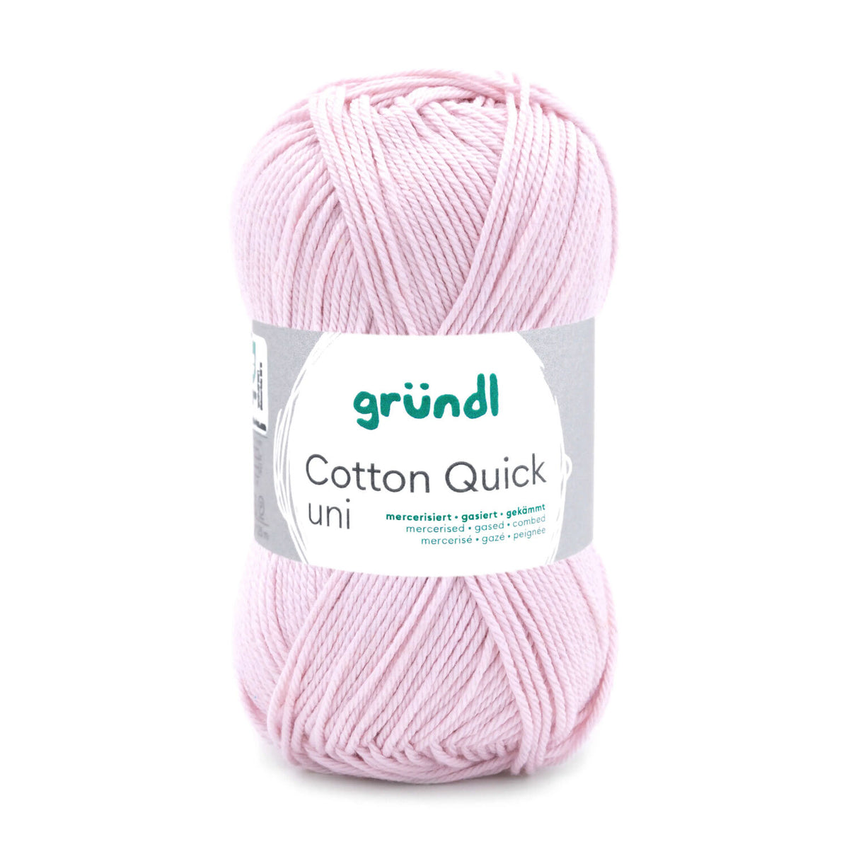 Gründl Baumwollgarn Cotton Quick uni, Farbe 106 Rose, 50 g / 125 m