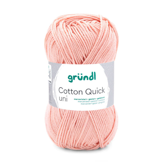 Gründl Cotton Quick Uni Baumwollgarn, 50 g, Apricot (Farbe 134)