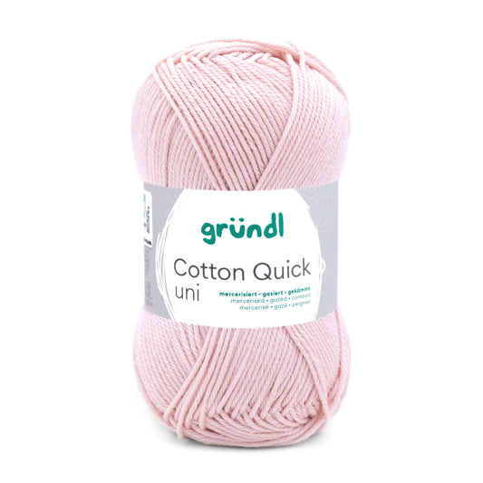 Gründl Cotton Quick Uni Baumwollgarn, 50 g, 125 m, Farbe 149 Nude