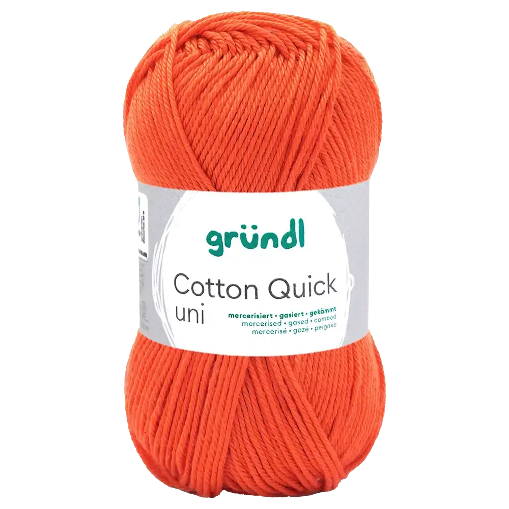 Gründl Cotton Quick Uni, 50 g, Farbnummer 153 Signalrot