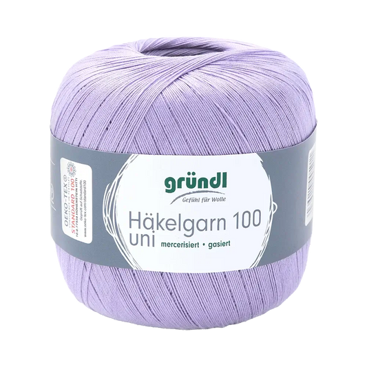 Gründl Häkelgarn 100, Farbe 126 Flieder, 100 g